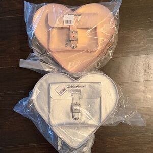 Dr. Martens Heart Shaped Bag CrossBody Backpack Silver or Pink Heart